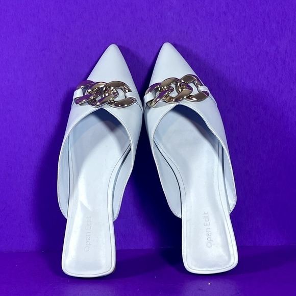 Open Edit Women's Baby Blue Kristina Pointed Toe Mule Shoe Size 7.5-NEW - Picture 6 of 10